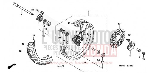 ROUE AVANT FMX6506 de 2006
